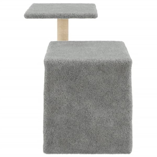 vidaXL Kattetre med klorestolper i sisal lysegrå 50,5 cm