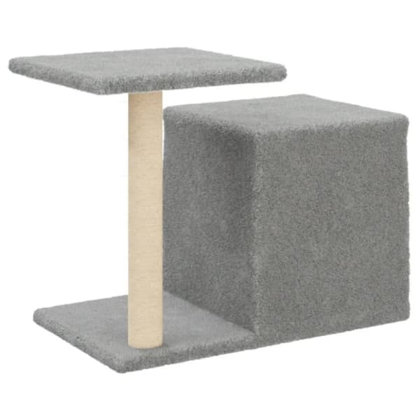 vidaXL Kattetre med klorestolper i sisal lysegrå 50,5 cm