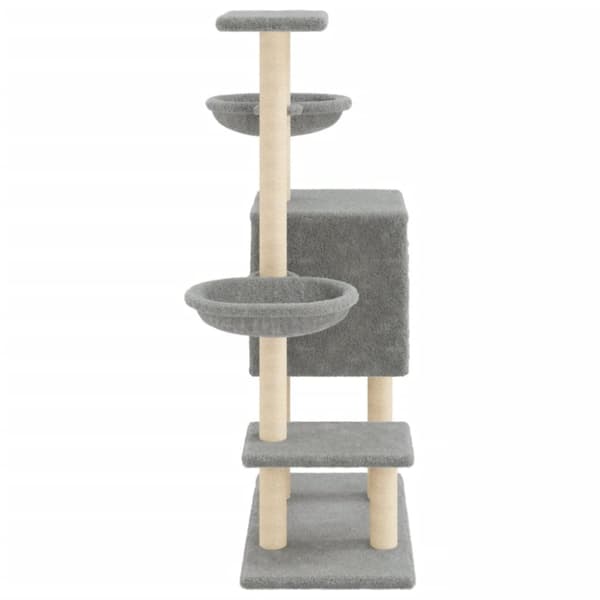 vidaXL Klösträd med sisalpelare ljusgrå 117 cm