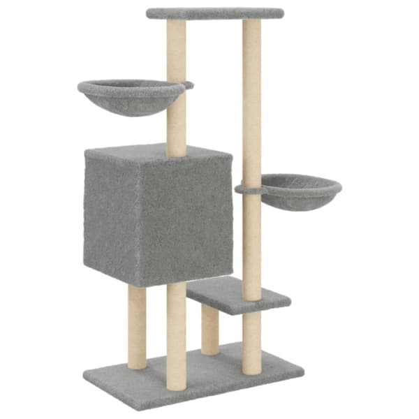 vidaXL Klösträd med sisalpelare ljusgrå 117 cm