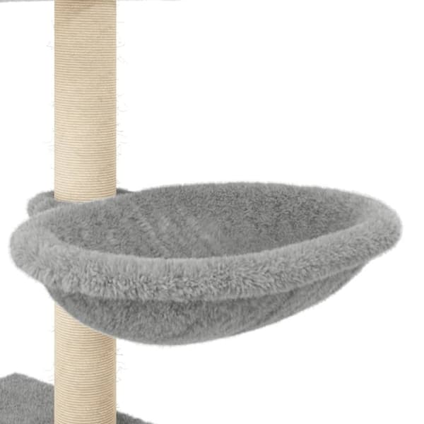 vidaXL Klösträd med sisalpelare ljusgrå 117 cm