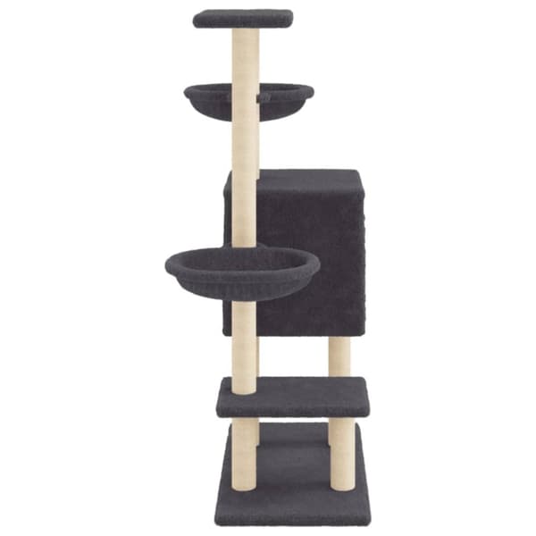 vidaXL Klösträd med sisalpelare mörkgrå 117 cm