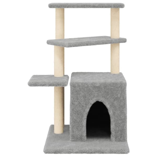 vidaXL Klösträd med sisalpelare ljusgrå 83,5 cm