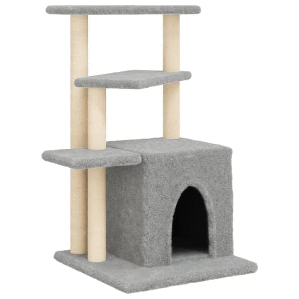 vidaXL Klösträd med sisalpelare ljusgrå 83,5 cm