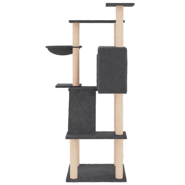 Klösträd med sisalpelare mörkgrå 143 cm