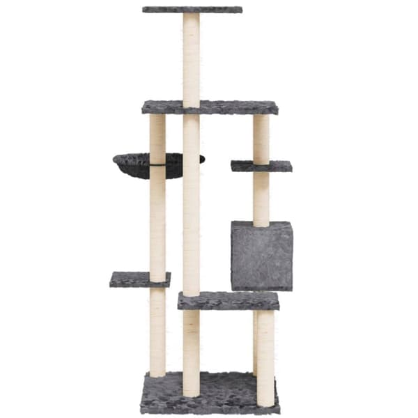 Klösträd med sisalpelare mörkgrå 142 cm