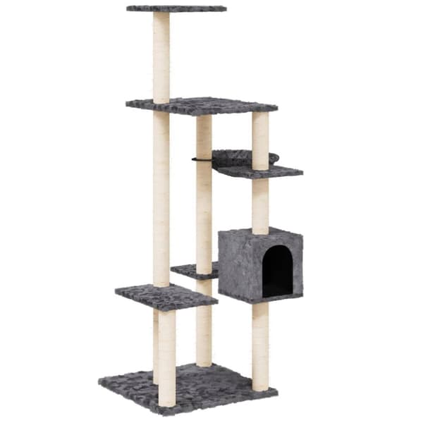 Klösträd med sisalpelare mörkgrå 142 cm