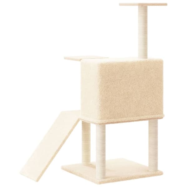 kradsetræ med sisalkradsestolper 109 cm cremefarvet