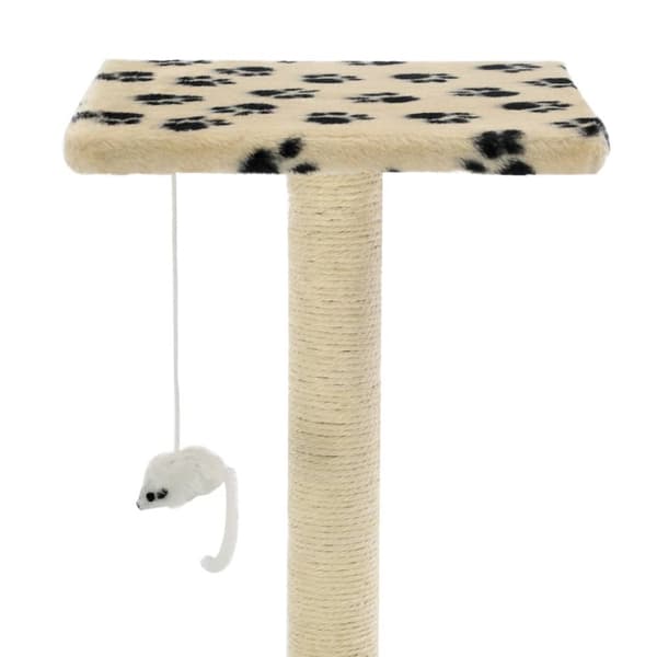 kradsetræ med sisalkradsestolper 95 cm beige poteaftryk