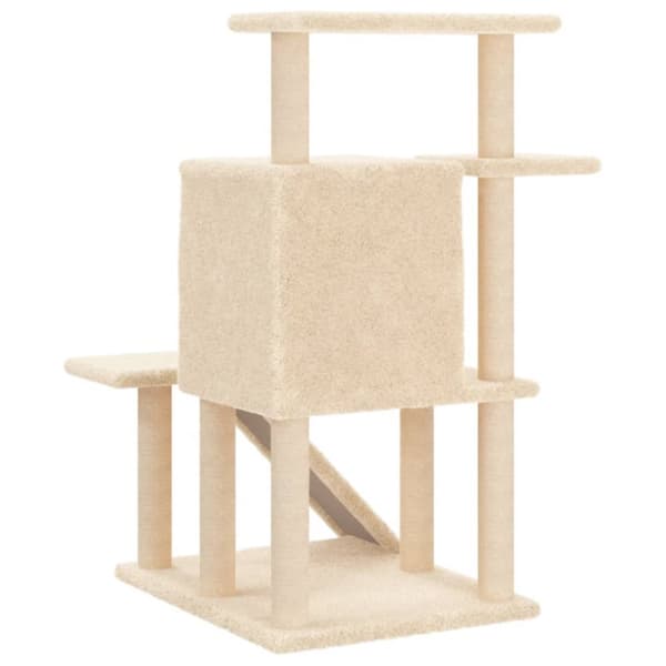 kradsetræ med sisalkradsestolper 97 cm cremefarvet