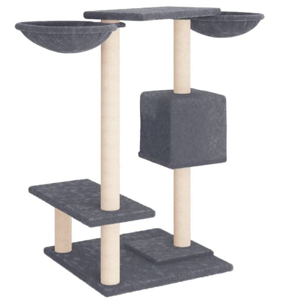 kradsetræ med sisalstolper 82 cm mørkegrå