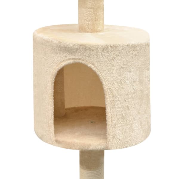 kradsetræ med sisal til katte 125 cm beige