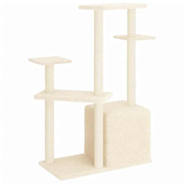 kradsetræ med sisalstolper 107,5 cm cremefarvet