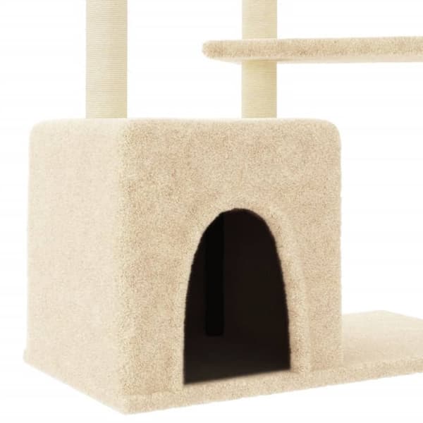 kradsetræ med sisalstolper 107,5 cm cremefarvet