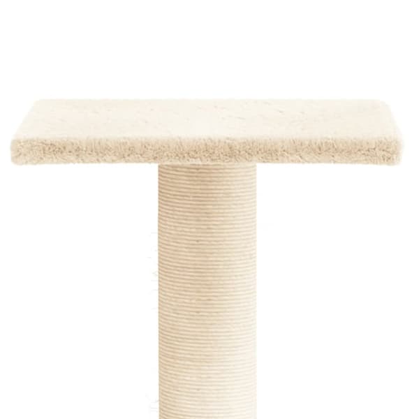 kradsetræ med platform 38 cm cremefarvet