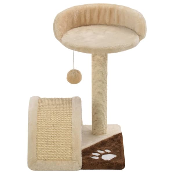 Klösträd med sisalpelare 40 cm beige och brun