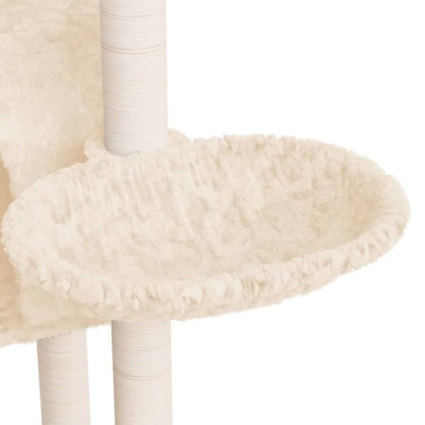 kradsetræ med sisalkradsestolper 108,5 cm cremefarvet