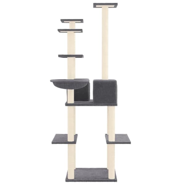 Klösträd med sisalpelare mörkgrå 167 cm