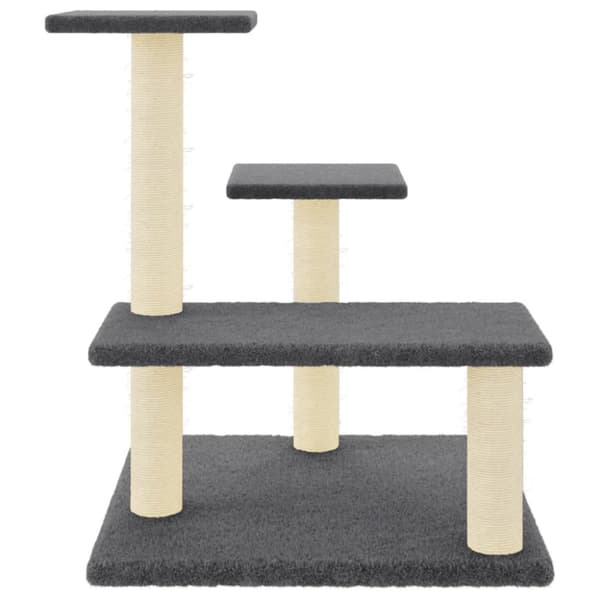 kradsetræ med sisalkradsestolper 61 cm mørkegrå