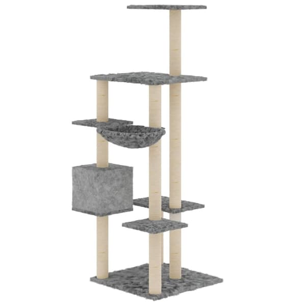 Klösträd med sisalpelare ljusgrå 142 cm