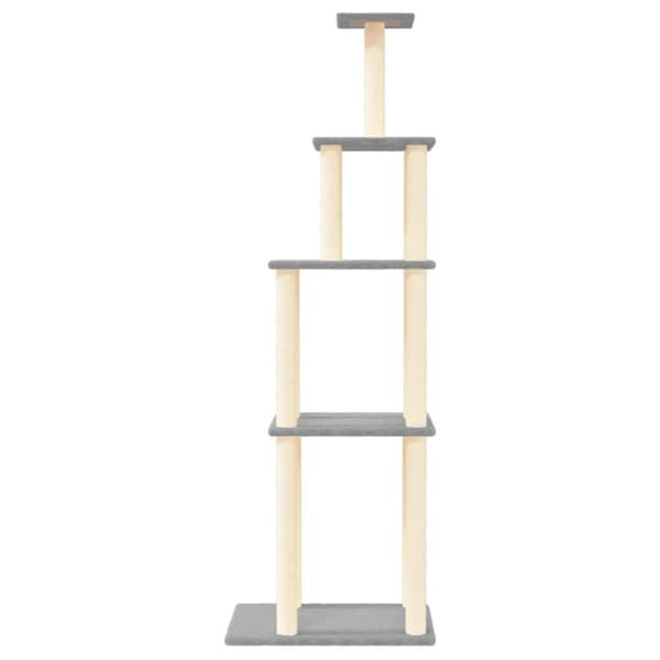 Klösträd med sisalpelare ljusgrå 183 cm