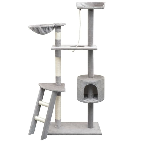 kradsetræ til katte med sisal 150 cm grå
