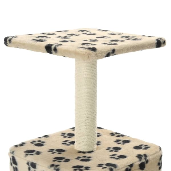 Klösträd med sisalpelare 55 cm tassavtryck beige