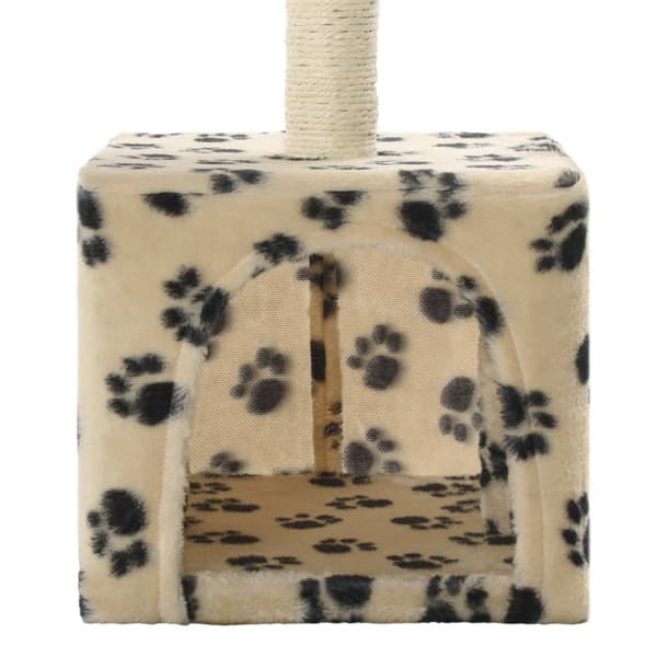 Klösträd med sisalpelare 55 cm tassavtryck beige