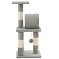 Miniatyrbillede 4 af 7: kradsetræ til katte med sisal-kradsestolper 65 cm grå