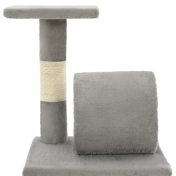 kradsetræ til katte med sisal-kradsestolper 65 cm grå