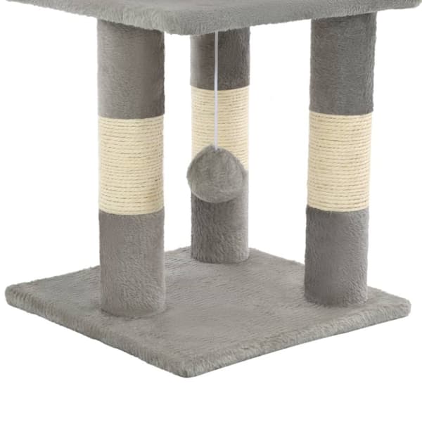 kradsetræ til katte med sisal-kradsestolper 65 cm grå