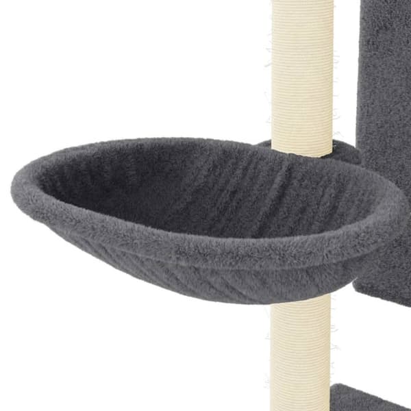 Klösträd med sisalpelare mörkgrå 130,5 cm