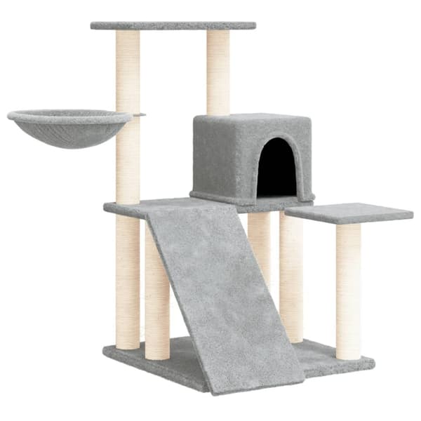 kradsetræ med sisalstolper 82 cm lysegrå