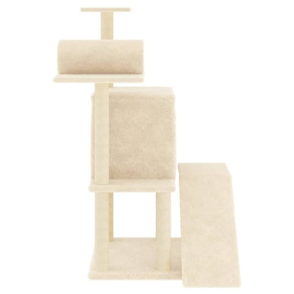 kradsetræ med sisalkradsestolper 110,5 cm cremefarvet