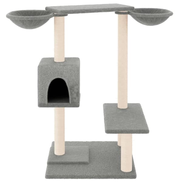 Katträd med klöspelare ljusgrå 82 cm