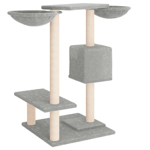Katträd med klöspelare ljusgrå 82 cm