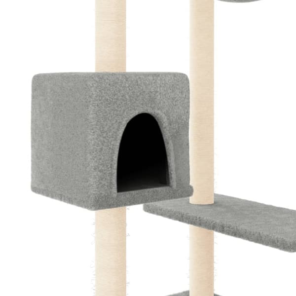 Katträd med klöspelare ljusgrå 82 cm