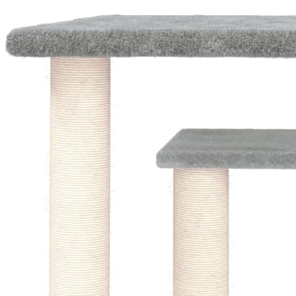 Klöspelare med plattform ljusgrå 50 cm