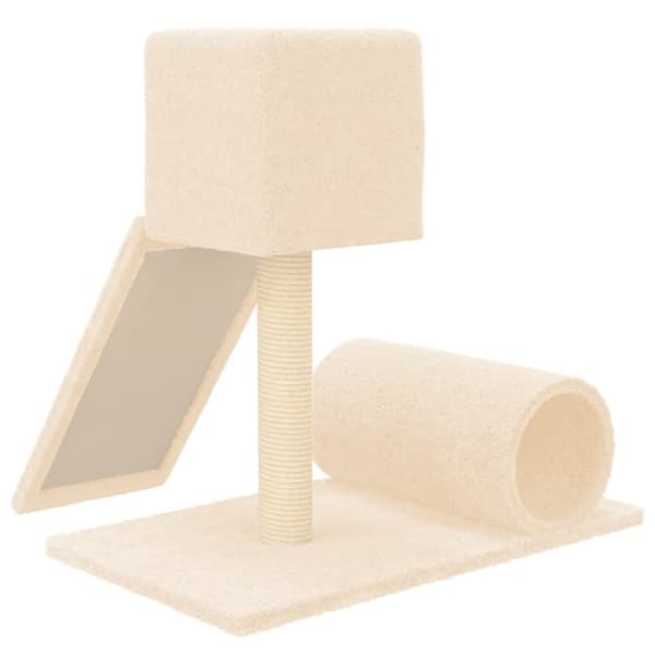 Klösträd med klöspelare sisal gräddvit 59 cm