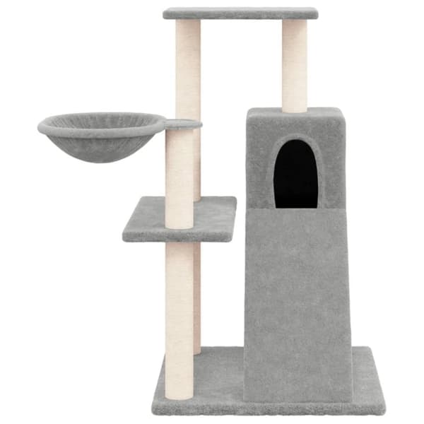 kradsetræ med sisalstolper 82 cm lysegrå