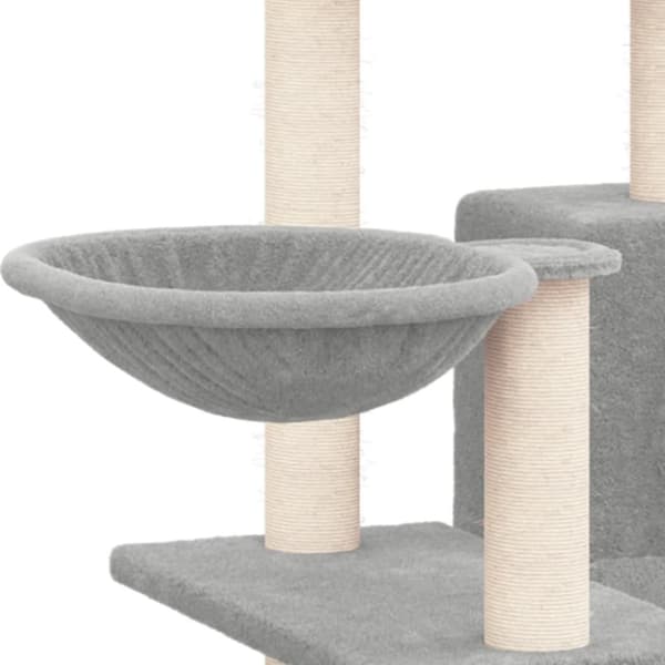 kradsetræ med sisalstolper 82 cm lysegrå