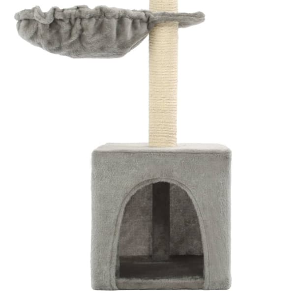 kradsetræ til katte med sisal-kradsestolper 105 cm grå