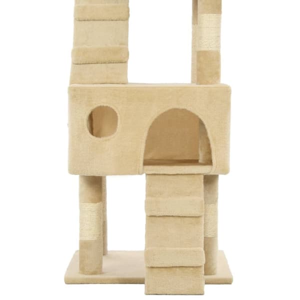 kradsetræ til katte med sisal 170 cm beige