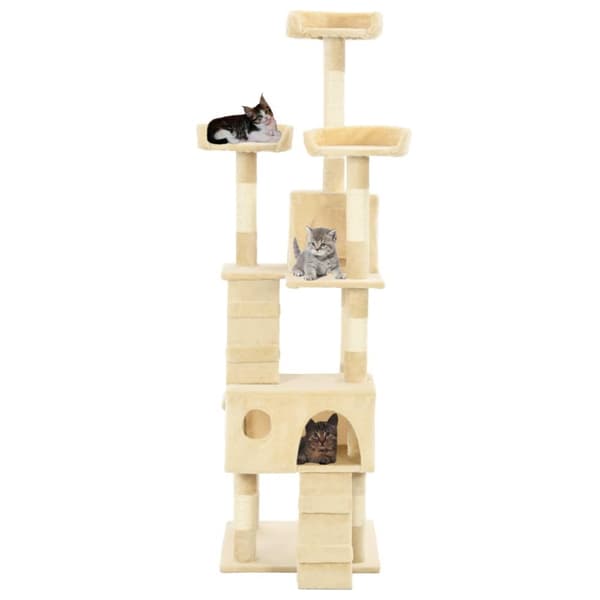 kradsetræ til katte med sisal 170 cm beige