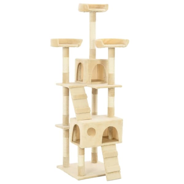 kradsetræ til katte med sisal 170 cm beige