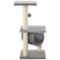 Miniatyrbillede 3 af 5: kradsetræ til katte med sisal-kradsestolper 65 cm grå