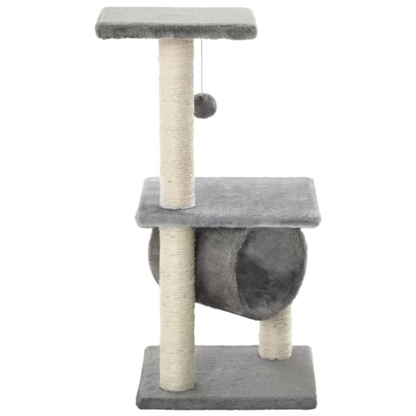 kradsetræ til katte med sisal-kradsestolper 65 cm grå