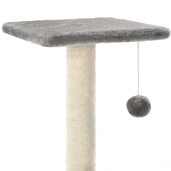 kradsetræ til katte med sisal-kradsestolper 65 cm grå