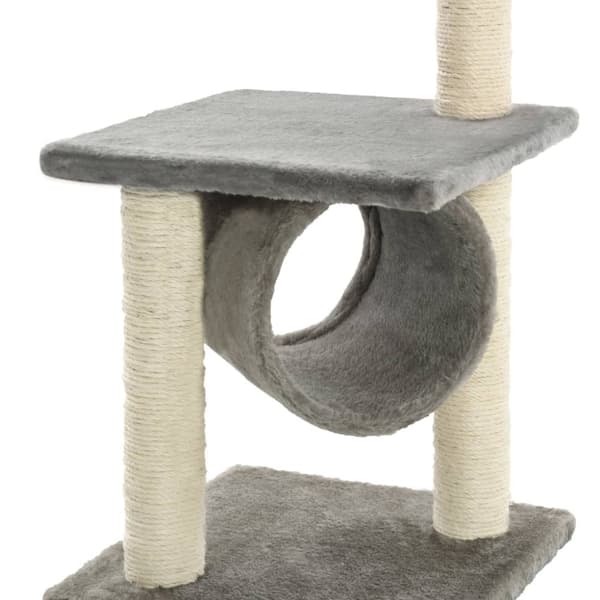 kradsetræ til katte med sisal-kradsestolper 65 cm grå