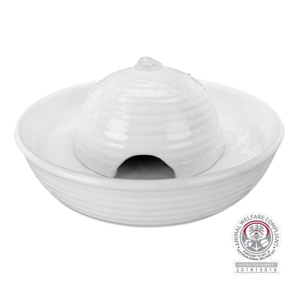 Dricksfontän Vital Flow Mini, keramik, 0,8 l, vit